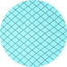 Round Solid Light Blue Modern Rug, con2415lblu