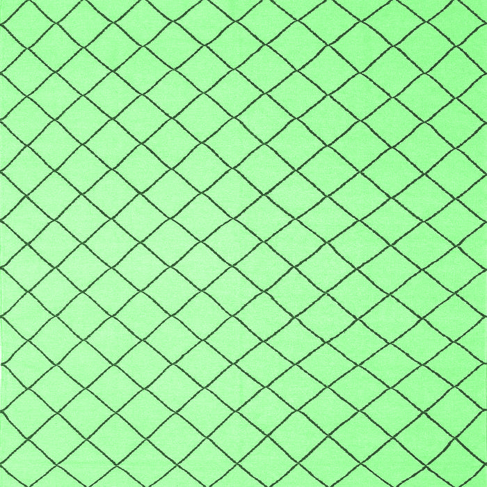 Square Machine Washable Solid Emerald Green Modern Area Rugs, wshcon2415emgrn