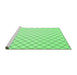 Sideview of Machine Washable Solid Emerald Green Modern Area Rugs, wshcon2415emgrn