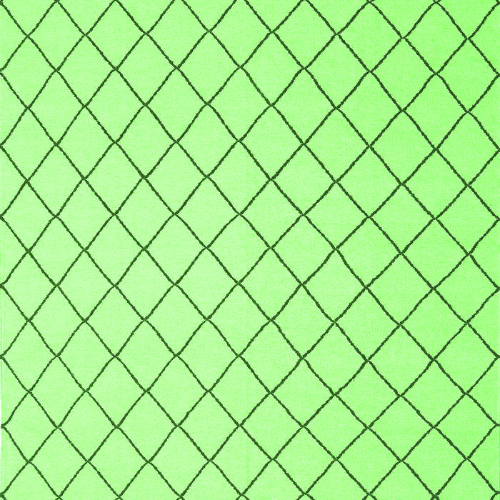 Serging Thickness of Machine Washable Solid Green Modern Area Rugs, wshcon2415grn