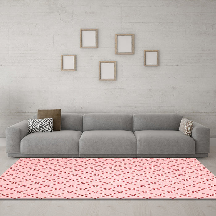 Modern Red Washable Rugs