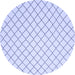 Round Solid Blue Modern Rug, con2415blu