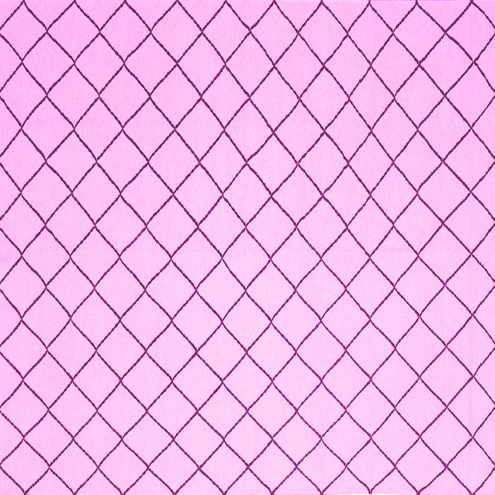 Square Machine Washable Solid Pink Modern Rug, wshcon2415pnk