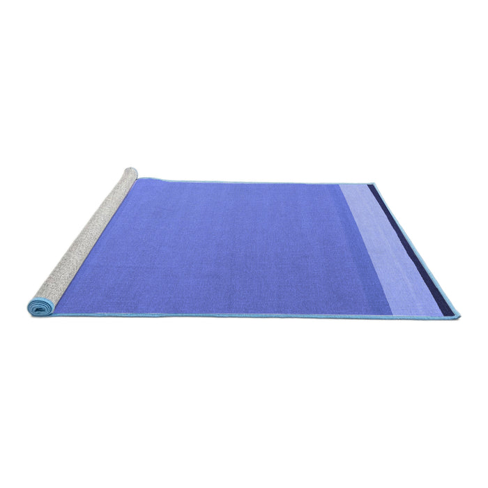 Sideview of Machine Washable Abstract Blue Contemporary Rug, wshcon2416blu