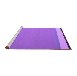 Sideview of Machine Washable Abstract Purple Contemporary Area Rugs, wshcon2416pur