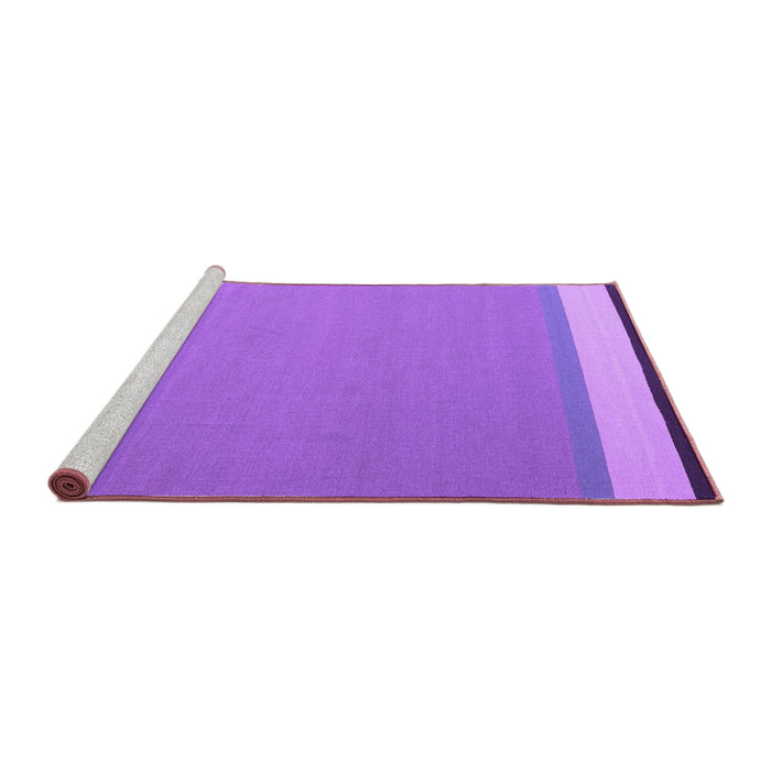 Sideview of Machine Washable Abstract Purple Contemporary Area Rugs, wshcon2416pur