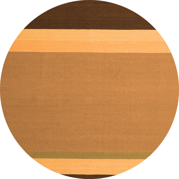 Square Abstract Orange Contemporary Rug, con2416org