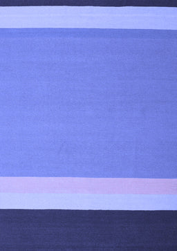 Abstract Blue Contemporary Rug, con2416blu