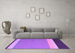 Machine Washable Abstract Purple Contemporary Area Rugs in a Living Room, wshcon2416pur