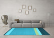 Machine Washable Abstract Light Blue Contemporary Rug in a Living Room, wshcon2416lblu