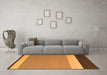 Machine Washable Abstract Orange Contemporary Area Rugs in a Living Room, wshcon2416org