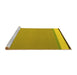 Sideview of Machine Washable Abstract Yellow Contemporary Rug, wshcon2416yw