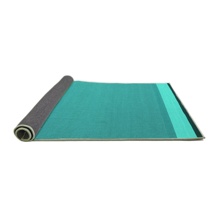 Sideview of Abstract Turquoise Contemporary Rug, con2416turq