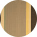 Round Abstract Brown Contemporary Rug, con2416brn