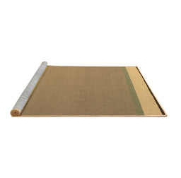Sideview of Machine Washable Abstract Brown Contemporary Rug, wshcon2416brn