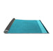 Sideview of Abstract Light Blue Contemporary Rug, con2416lblu