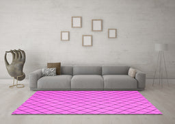 Machine Washable Solid Pink Modern Rug in a Living Room, wshcon2417pnk