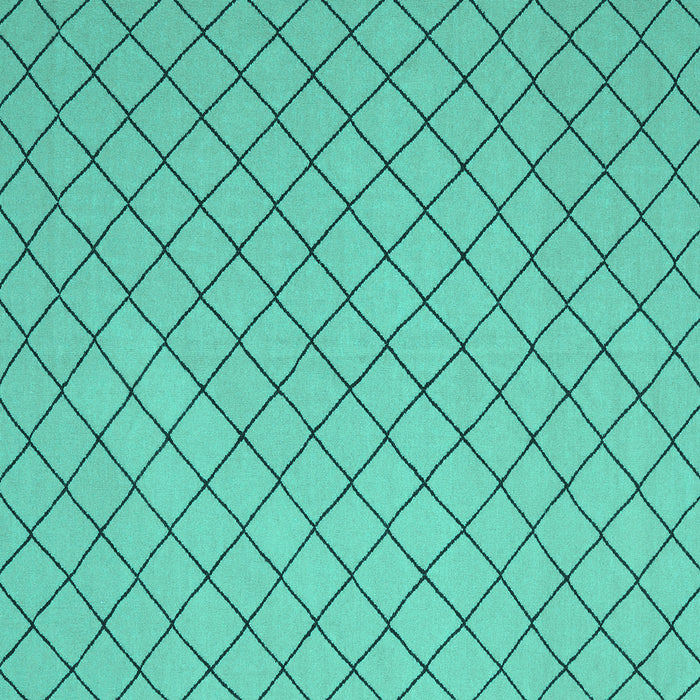 Square Solid Turquoise Modern Rug, con2417turq