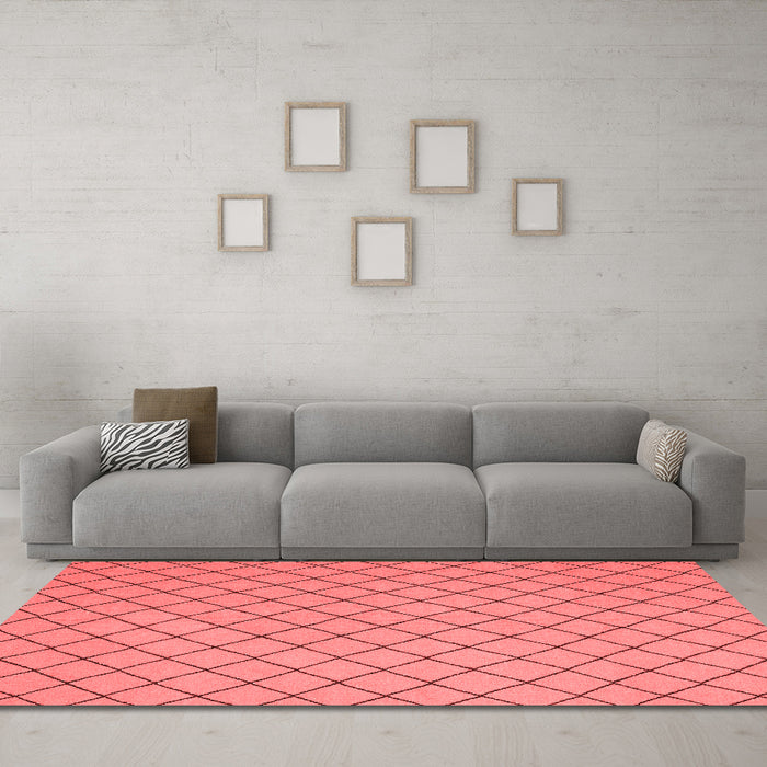Modern Red Washable Rugs
