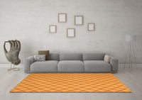 Machine Washable Solid Orange Modern Rug, wshcon2417org