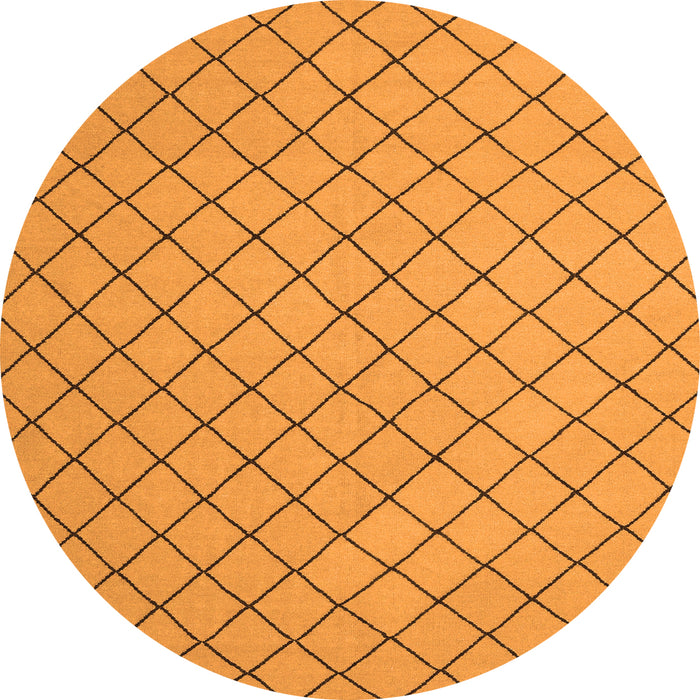 Square Solid Orange Modern Rug, con2417org