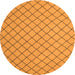 Square Solid Orange Modern Rug, con2417org