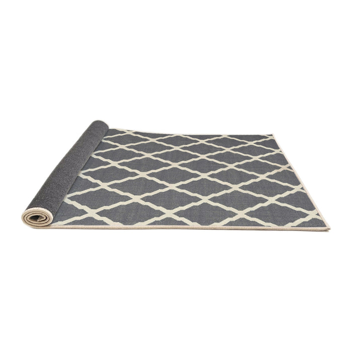 Thickness of Contemporary Gray Trellis Rug, con2418