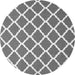 Machine Washable Trellis Gray Modern Rug, wshcon2418gry