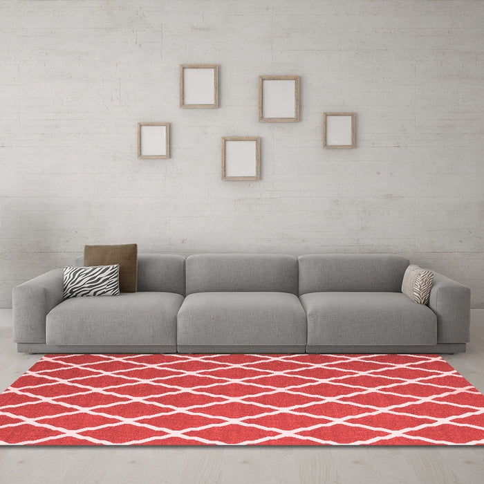 Modern Red Washable Rugs