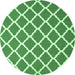 Round Trellis Emerald Green Modern Rug, con2418emgrn