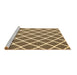 Sideview of Machine Washable Trellis Brown Modern Rug, wshcon2418brn