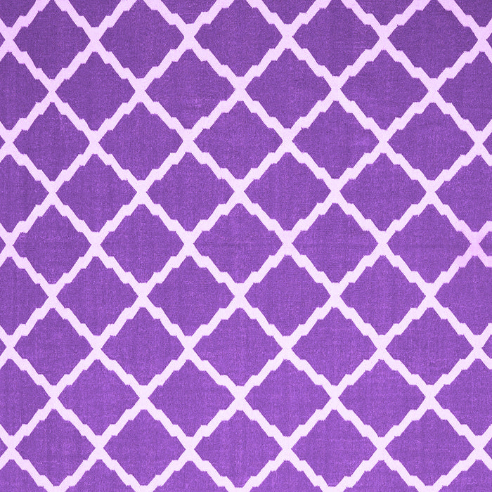 Square Machine Washable Trellis Purple Modern Area Rugs, wshcon2418pur