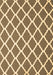 Machine Washable Trellis Brown Modern Rug, wshcon2418brn