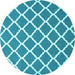 Round Trellis Light Blue Modern Rug, con2418lblu