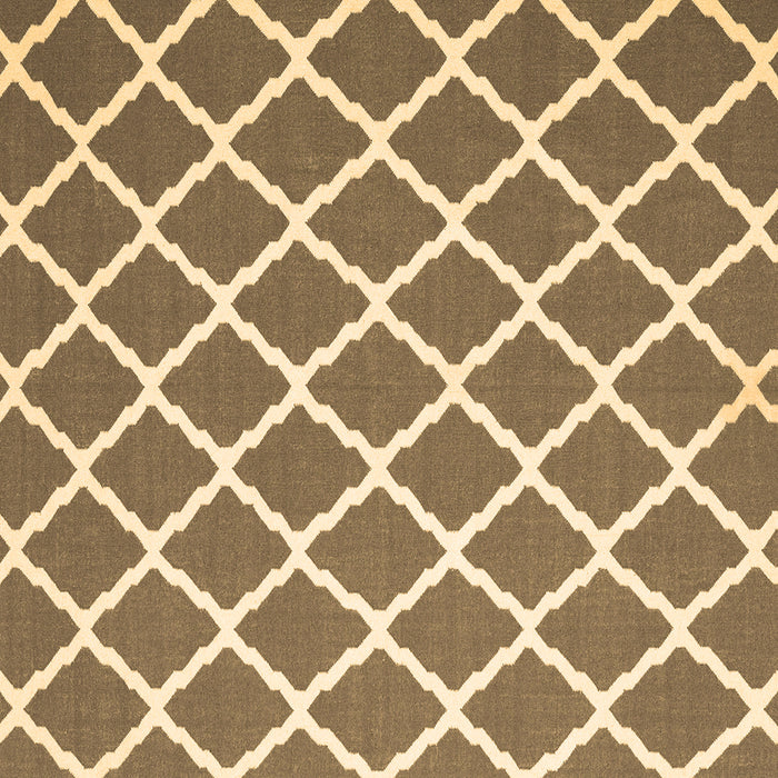 Square Machine Washable Trellis Brown Modern Rug, wshcon2418brn