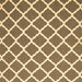 Square Machine Washable Trellis Brown Modern Rug, wshcon2418brn