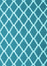 Machine Washable Trellis Light Blue Modern Rug, wshcon2418lblu