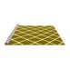 Sideview of Machine Washable Trellis Yellow Modern Rug, wshcon2418yw