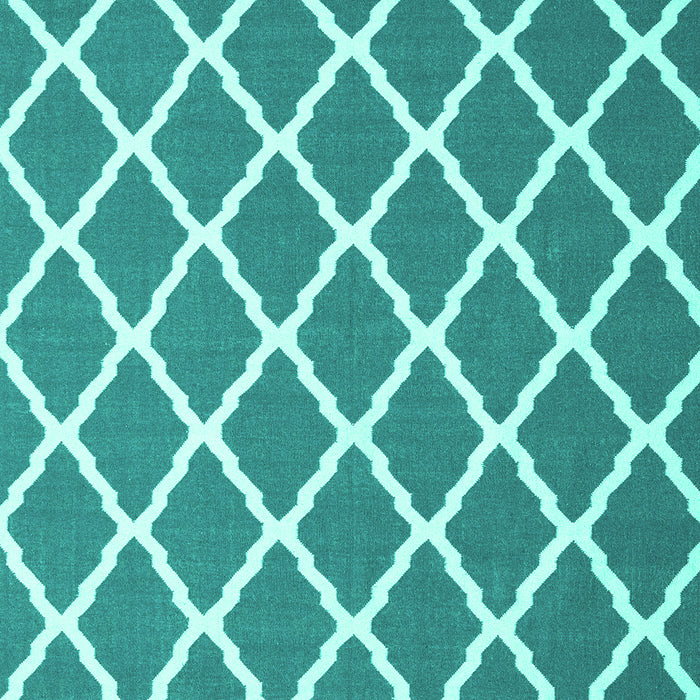 Machine Washable Trellis Turquoise Modern Area Rugs, wshcon2418turq
