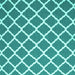 Square Machine Washable Trellis Turquoise Modern Area Rugs, wshcon2418turq