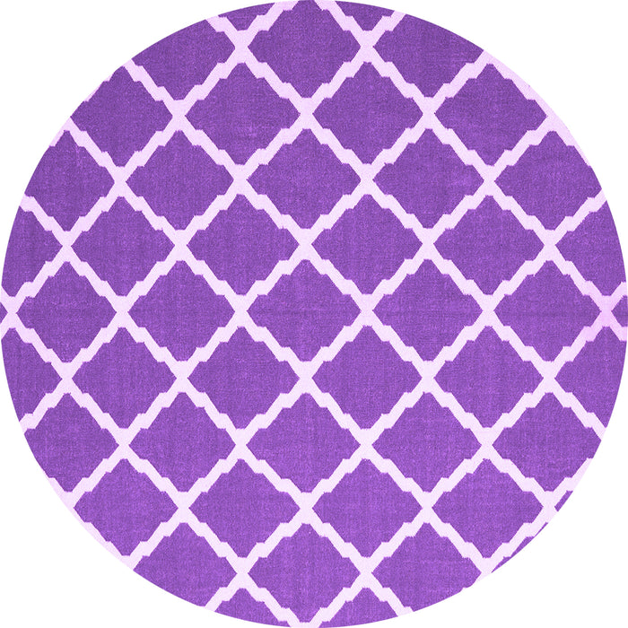Round Trellis Purple Modern Rug, con2418pur