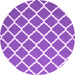 Round Trellis Purple Modern Rug, con2418pur