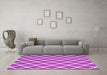 Machine Washable Trellis Pink Modern Rug in a Living Room, wshcon2418pnk