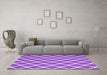 Machine Washable Trellis Purple Modern Area Rugs in a Living Room, wshcon2418pur