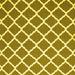 Square Machine Washable Trellis Yellow Modern Rug, wshcon2418yw
