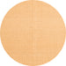 Square Solid Orange Modern Rug, con2419org