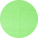 Square Solid Green Modern Rug, con2419grn