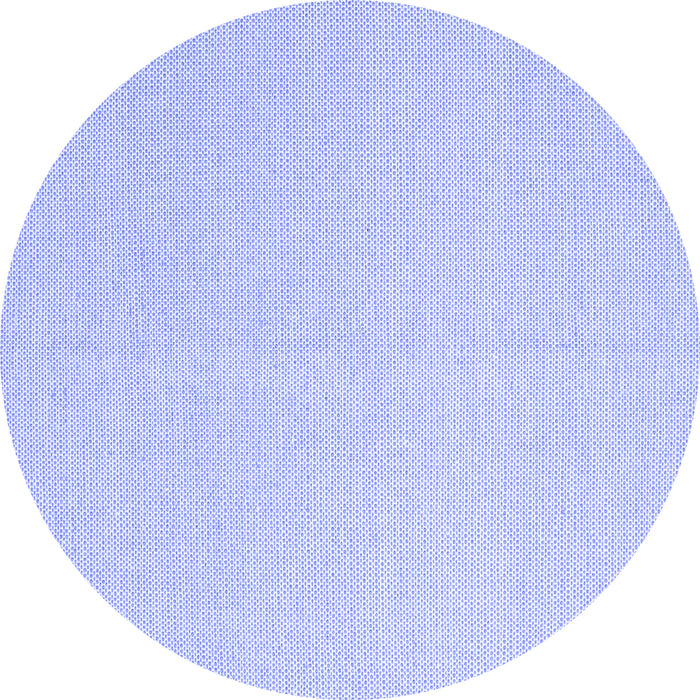 Round Machine Washable Solid Blue Modern Rug, wshcon2419blu