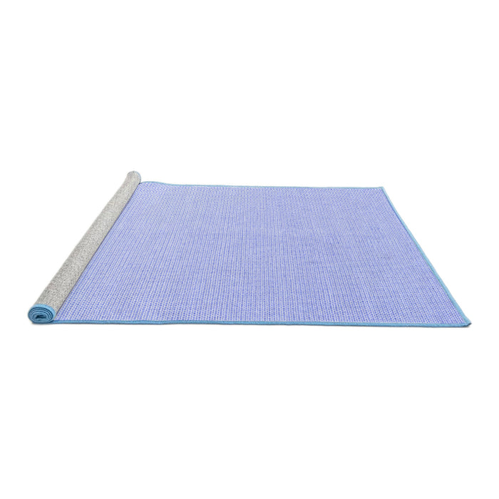 Sideview of Machine Washable Solid Blue Modern Rug, wshcon2419blu