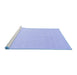 Sideview of Machine Washable Solid Blue Modern Rug, wshcon2419blu